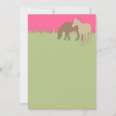 De uitnodiging van twee bruine paarden van het mei (Achterkant)