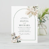 de uitnodiging voor de bruiloft van de moderne aar (Staand voorkant)