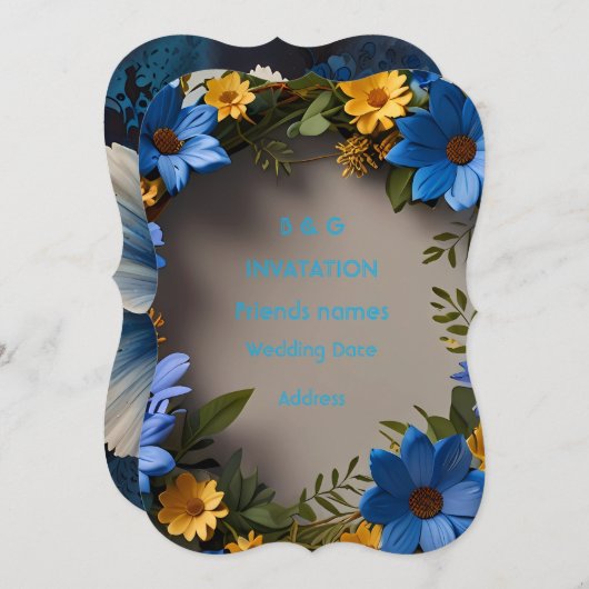 De uitnodiging voor de ceremonie  (Voorkant / Achterkant)