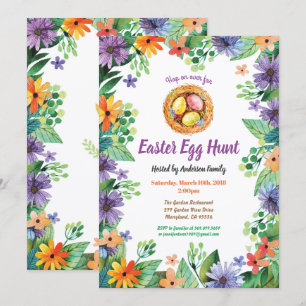 De uitnodiging voor de jacht op paaseieren. Waterv