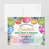 De uitnodiging voor de jacht op paaseieren. Waterv (Voorkant / Achterkant)