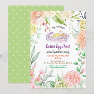 De uitnodiging voor de jacht op paaseieren. Waterv