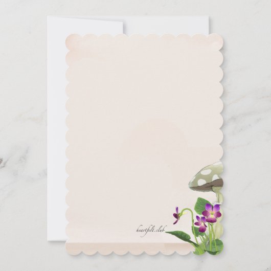 De uitnodiging voor de paddestoelentuin (Achterkant)