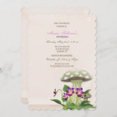 De uitnodiging voor de paddestoelentuin (Voorkant / Achterkant)