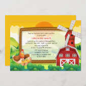 De uitnodiging voor de Rode Barn (Voorkant / Achterkant)