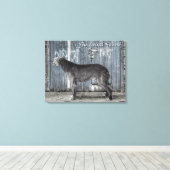 De uitnodiging voor de trouwe hond canvas afdruk (Insitu (Houten vloer))