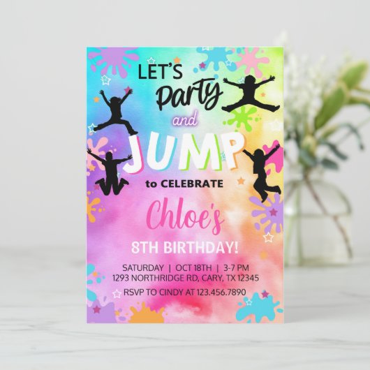 de uitnodiging voor de verjaardag van het meisje t (Staand voorkant)