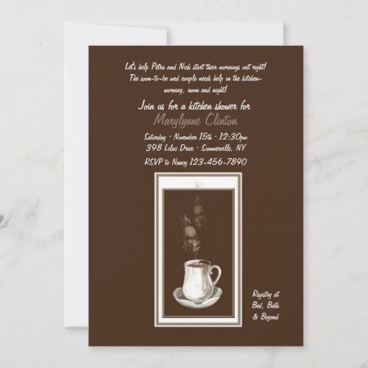 De uitnodiging voor een brouwdouche (Voorkant)