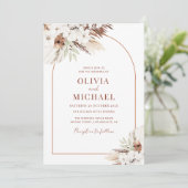 de uitnodiging voor een moderne aartsterracotta br (Staand voorkant)