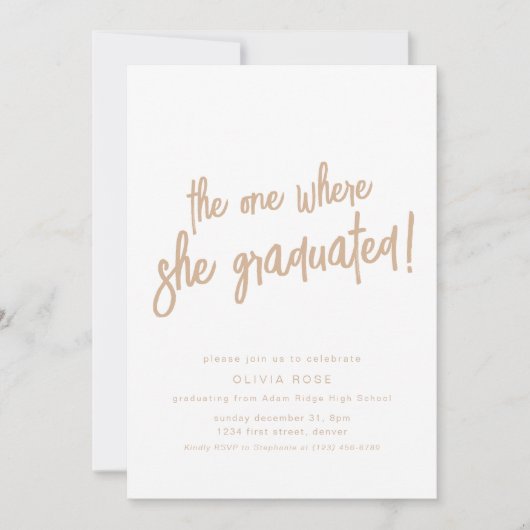 De Uitnodiging voor het Afstudeerfeest (Voorkant)