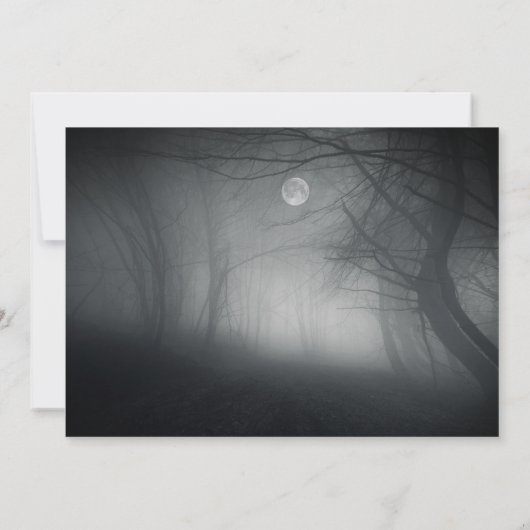 De uitnodiging voor het Dark Forest Party (Achterkant)