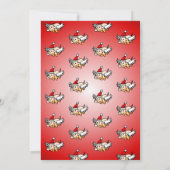 De uitnodiging voor het Flying Christmas Pig Party (Achterkant)