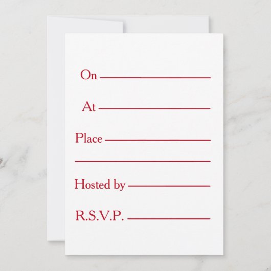 De uitnodiging voor het Grand Holiday Party (Achterkant)