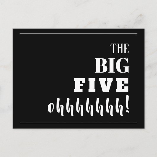 De uitnodiging voor het Grote 50e verjaardagsfeest (Voorkant)