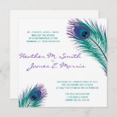 De uitnodiging voor het huwelijk van Classy Peacoc (Voorkant / Achterkant)