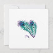 De uitnodiging voor het huwelijk van Classy Peacoc (Achterkant)