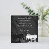 De uitnodiging voor het huwelijk van de Mystical U (Staand voorkant)