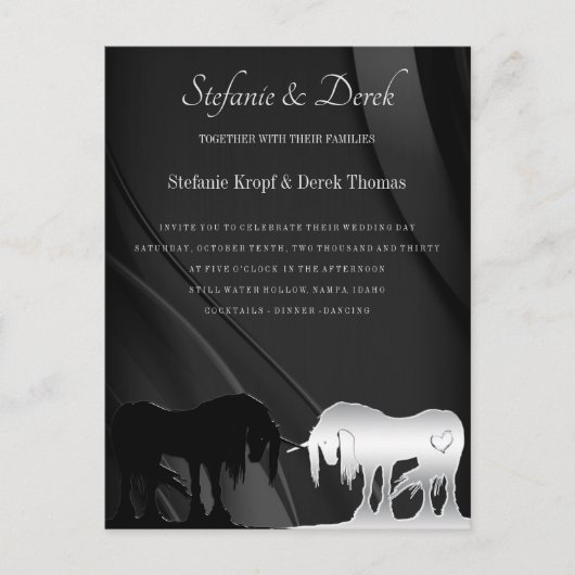 De uitnodiging voor het huwelijk van de Mystical U (Voorkant)