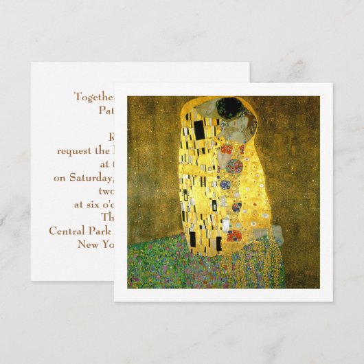 De uitnodiging voor het Kiss Wedding Theme (Voorkant / Achterkant)