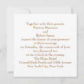 De uitnodiging voor het Kiss Wedding Theme (Achterkant)