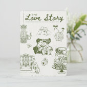 💍de uitnodiging voor het liefdesverhaal (Staand voorkant)