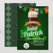 De uitnodiging voor het St. Patrick's Day-feest va (Voorkant / Achterkant)