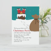 De uitnodiging voor kerstfeest in Chimney (Staand voorkant)
