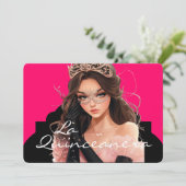 De uitnodiging voor La Quinceanera (Staand voorkant)