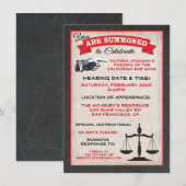 De uitnodigingen van de Bar Exam Law School zijn g (Voorkant / Achterkant)