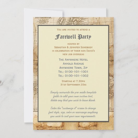 De uitnodigingen van de Grote Partij van de Reizig (Achterkant)