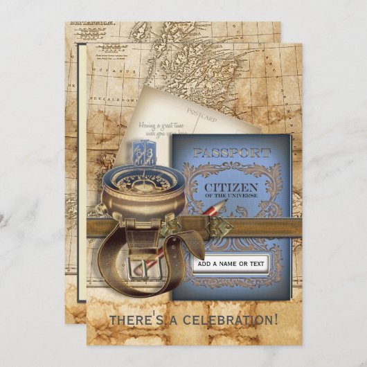 De uitnodigingen van de Grote Partij van de Reizig (Voorkant / Achterkant)