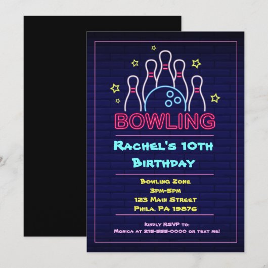 De uitnodigingen van de Partij van de Dagen van de (Voorkant / Achterkant)