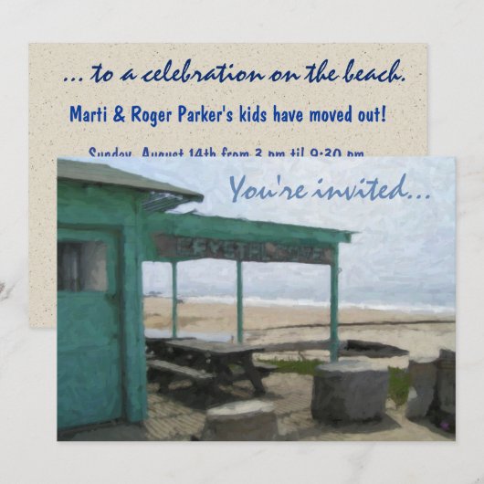 De Uitnodigingen van de Partij van de Inham van (Voorkant / Achterkant)