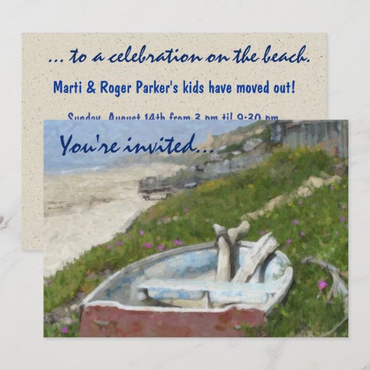 De Uitnodigingen van de Partij van de Inham van (Voorkant / Achterkant)