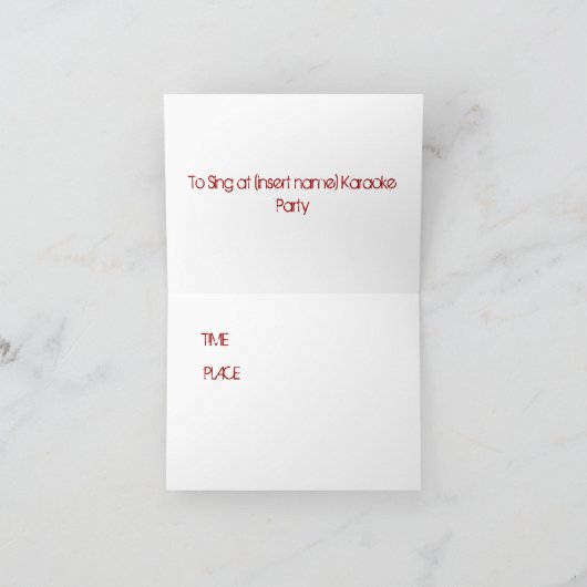 De Uitnodigingen van de Partij van de karaoke (Binnen)