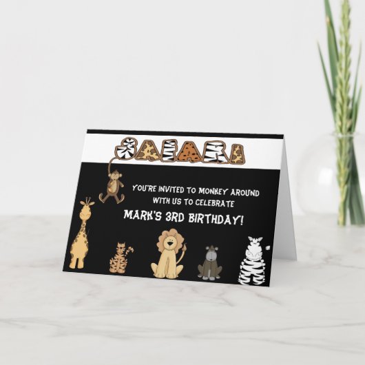 De Uitnodigingen van de Partij van de Verjaardag (Voorkant)