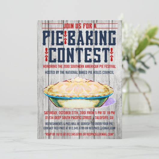 De Uitnodigingen van de Wedstrijd van het Baksel (Staand voorkant)