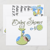 De Uitnodigingen van het baby shower (Voorkant / Achterkant)