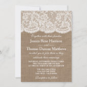 De uitnodigingen van het Collectie Burlap & Lace W (Voorkant)