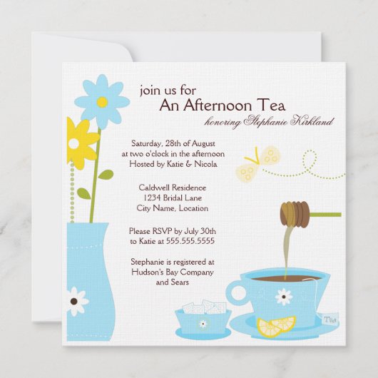 De Uitnodigingen van het Middagmaal van het Theekr (Voorkant)