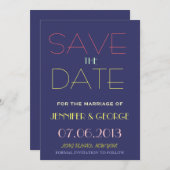 De uitnodigingsaankondiging voor datums opslaan kaart (Voorkant / Achterkant)