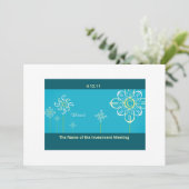 De Uitnodigingskaart van de Vergadering van de inv Kaart (Staand voorkant)