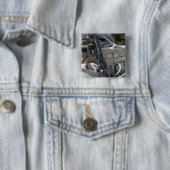 De uitrusting van een zee vierkante button 5,1 cm (In situ)