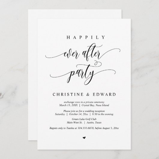 De Uitsluiting van het huwelijk, gelukkig altijd n Kaart (Voorkant / Achterkant)