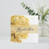 De uitstekende Gele Rozen danken u kaarden Bedankkaart (Staand voorkant)