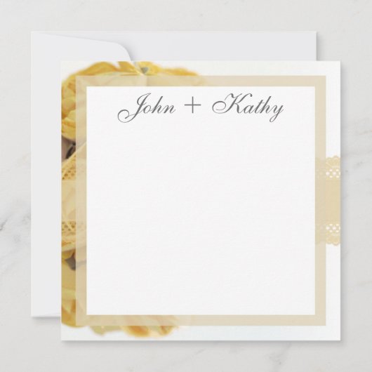 De uitstekende Gele Rozen danken u kaarden Bedankkaart (Achterkant)