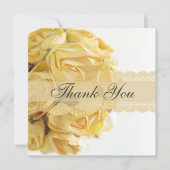 De uitstekende Gele Rozen danken u kaarden Bedankkaart (Voorkant)