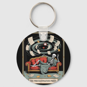 De uitstelpriester tarot skelet bank Th Sleutelhanger
