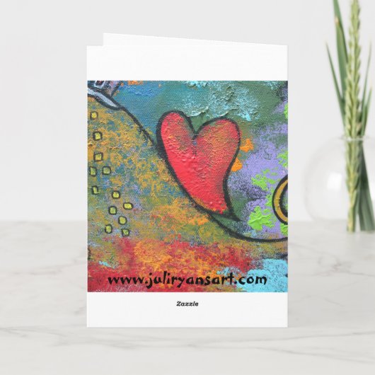 De uitstorting van Liefde Valentijnsdag Kaart (Achterkant)