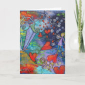 De uitstorting van Liefde Valentijnsdag Kaart (Voorkant)